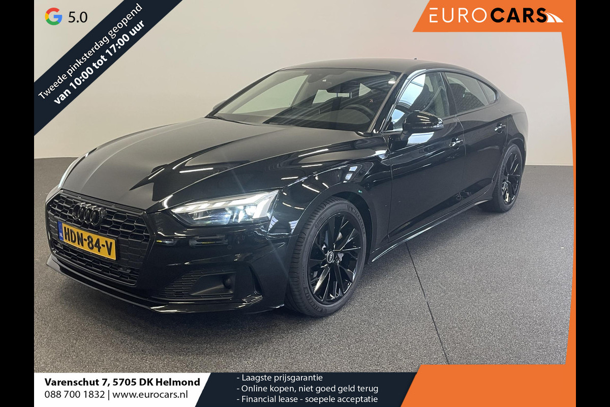 Audi A5 Sportback 40 TFSI 204pk S-Tronic Prestige Plus Black Pack Navigatie | Climate Control | Camera | Electrisch bedienbare achterklep | Virtual Cockpit | Led | Dab | Stoelverwarming | Dab | Trekhaak Audi A5 Sportback 40 TFSI 204pk S-Tronic Prestige Plus Black Pack Navigatie | Climate Control | Camera | Electrisch bedienbare achterklep | Virtual Cockpit | Led | Dab | Stoelverwarming | Dab | Trekhaak
