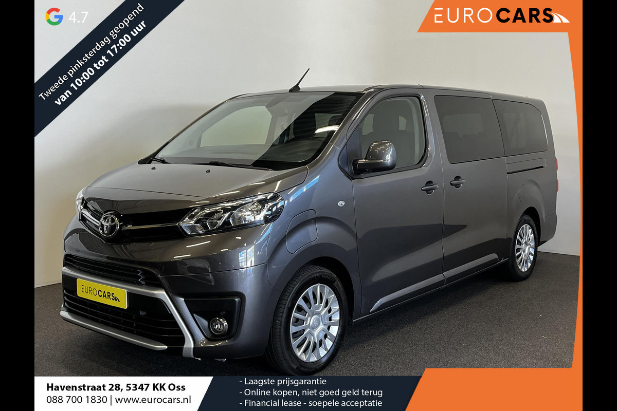 Toyota PROACE Electric Shuttle Long Extra Range Cool 75 kWh 9 pers. Navigatie Apple Carplay/Android Auto Parkeersensoren Cruise Control Lichtmetalen velgen Getinte ramen Airco Toyota PROACE Electric Shuttle Long Extra Range Cool 75 kWh 9 pers. Navigatie Apple Carplay/Android Auto Parkeersensoren Cruise Control Lichtmetalen velgen Getinte ramen Airco