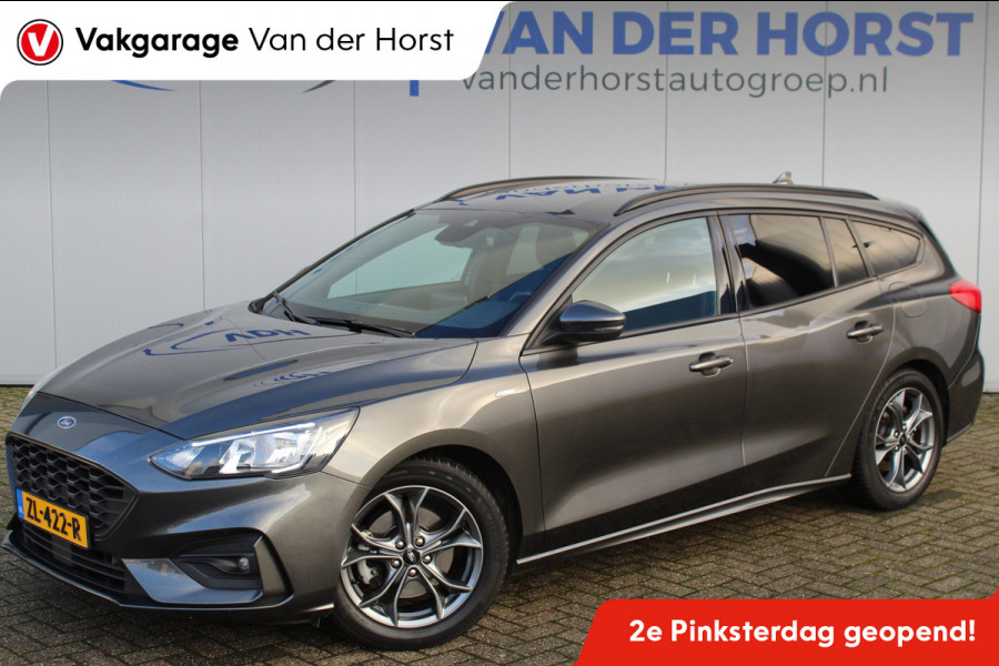Ford FOCUS Wagon 1.0-125pk EcoBoost ST-Line AUTOMAAT ! Heel erg nette en goed onderhouden Ford Focus ST-Line wagon automaat. Volautm. airco dual, stoel-, stuur- en voorraamverw., camera, trekhaak, navigatie, telefoonvoorb., LM wln, cruise cntrl, skiluik etc., etc....