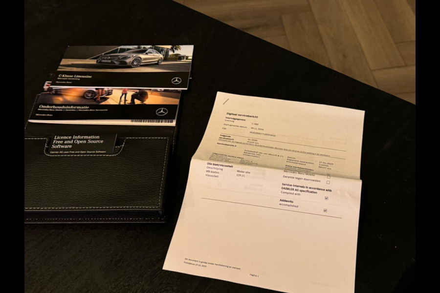 Mercedes-Benz C-Klasse 200 Business Solution AMG Garantie NAP Pano Camera PDC Cruise Digitale Cockpit Sfeer Clima Navi Rijklaar