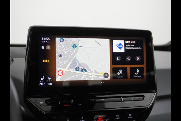 Volkswagen ID.3 58kWh 204PK First Auto-Pilot Navi Adapt.Cruise Control Pdc Apple Carplay Android Navi Ecc Led Stoel-Stuurverwarming DAB Keyless Lmv Bluetooth Regensensor Rijstrooksensor Verkeersbord detectie Mirrorlink 1e Eigenaar Grootste accu Garantie t/m 20-10-2028
