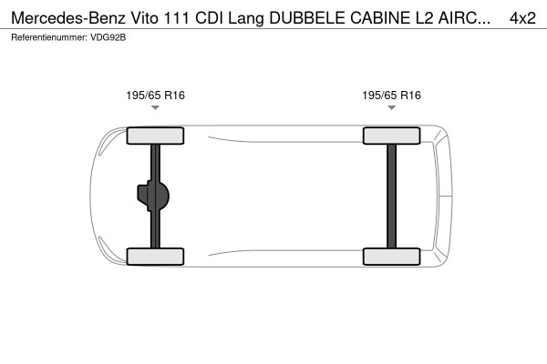 Mercedes-Benz Vito 111 CDI Lang DUBBELE CABINE L2 AIRCO NAVI