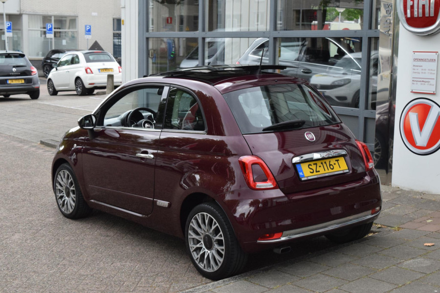 Fiat 500 80pk Lounge|16"|Open dak|PDC|Nav|Clima