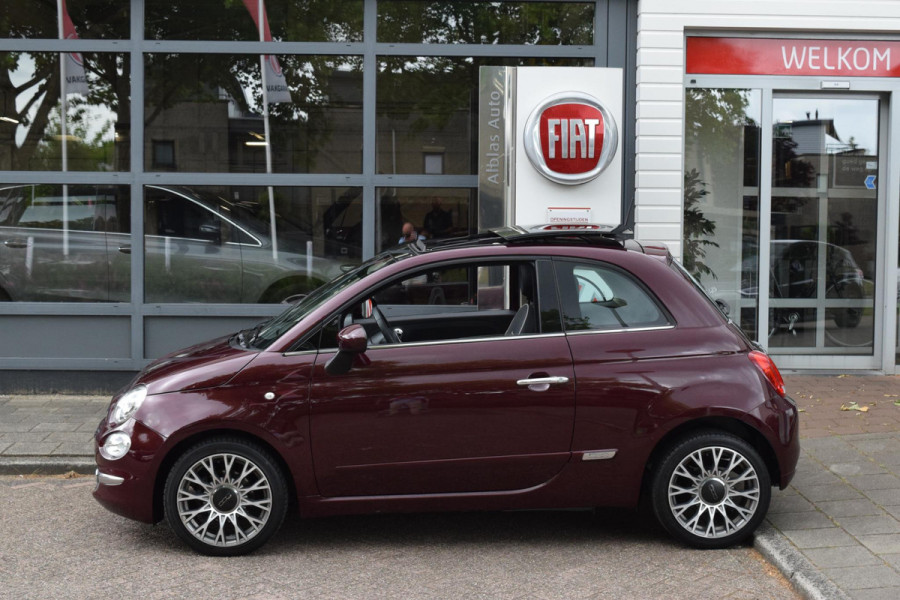 Fiat 500 80pk Lounge|16"|Open dak|PDC|Nav|Clima