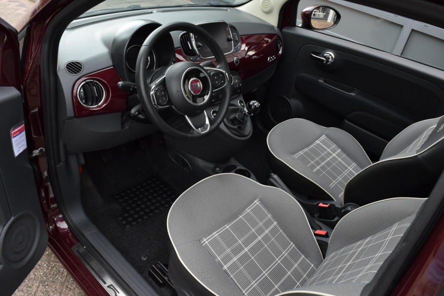 Fiat 500 80pk Lounge|16"|Open dak|PDC|Nav|Clima