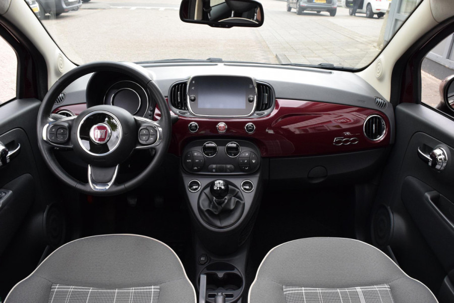 Fiat 500 80pk Lounge|16"|Open dak|PDC|Nav|Clima
