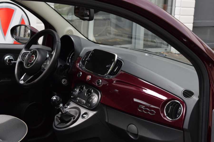 Fiat 500 80pk Lounge|16"|Open dak|PDC|Nav|Clima