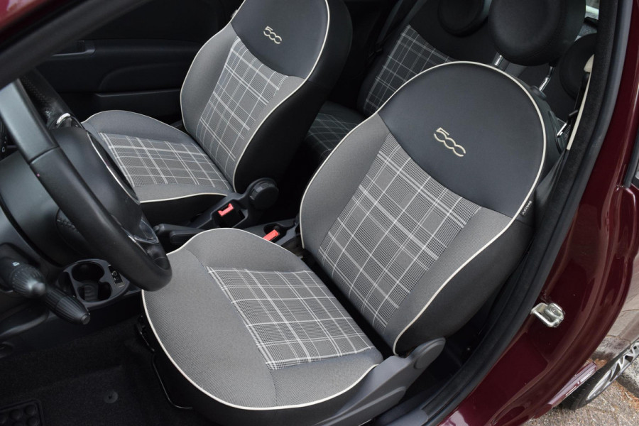Fiat 500 80pk Lounge|16"|Open dak|PDC|Nav|Clima
