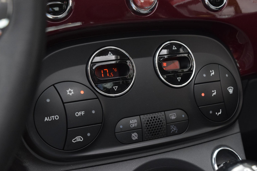 Fiat 500 80pk Lounge|16"|Open dak|PDC|Nav|Clima