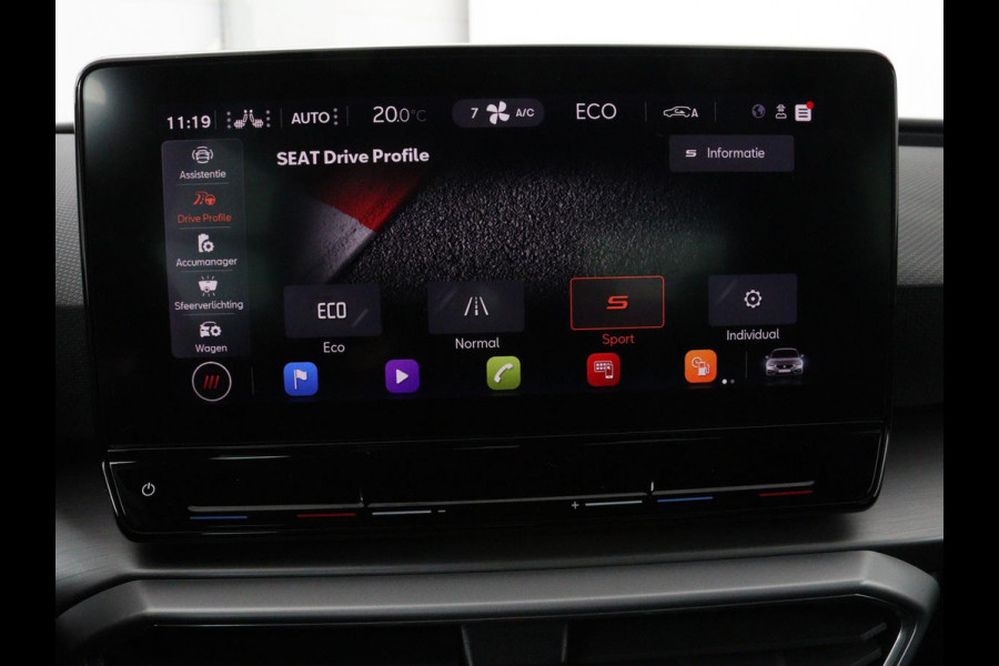 Seat Leon 1.4 eHybrid PHEV FR | Stoel & stuurverwarming | Camera | Adaptive cruise | Carplay | Keyless | Sfeerverlichting | Memory | Half leder | Navigatie | Full LED