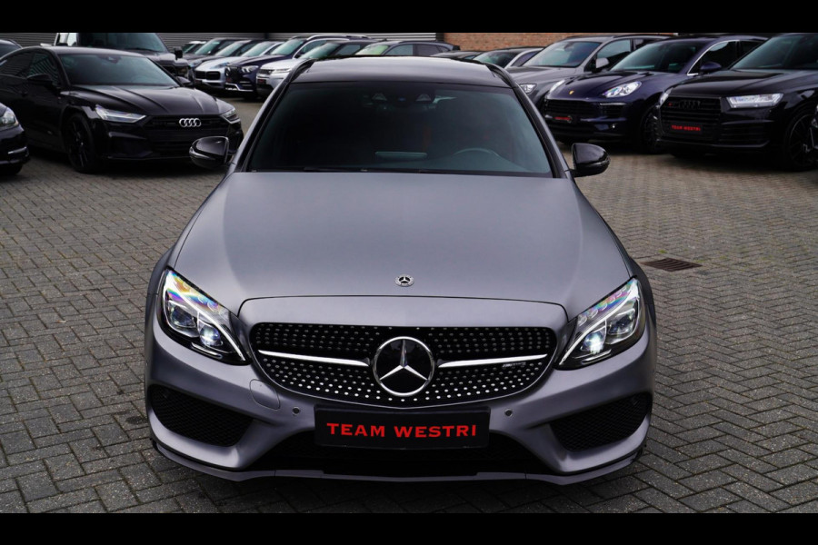 Mercedes-Benz C-Klasse Estate AMG 43 4MATIC | Burmester | Panorama | Designo Matte Grey | Luxe Leder / Alcantara | Camera | NIEUW