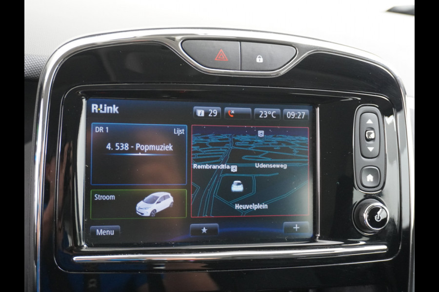 Renault ZOE 110pk R110 EIGEN ACCU 41kWh Limited Navi Ecc Apple Carplay Android Auto Cruise Control Pdc Regen-Lichtsensor Keyless Led Lmv 16" Wifi Bluetooth 3-Fase Laden 1e Eigenaar Keurig onderhouden 34.500 nieuw