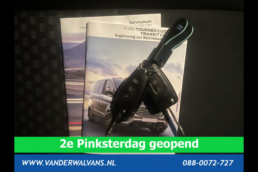 Ford Transit Custom 2.0 TDCI L2H1 Euro6 # Airco | Camera | Apple Carplay | LED | Cruisecontrol 2800kg trekvermogen, Android Auto, Parkeersensoren, Verwarmde voorruit, Bijrijdersbank