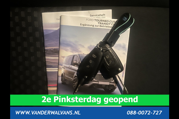 Ford Transit Custom 2.0 TDCI L2H1 Euro6 # Airco | Camera | Apple Carplay | LED | Cruisecontrol 2800kg trekvermogen, Android Auto, Parkeersensoren, Verwarmde voorruit, Bijrijdersbank
