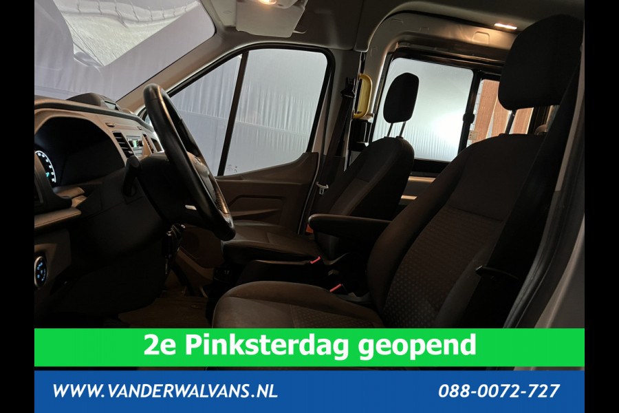 Ford Transit 2.0 TDCI 130pk L3H2 Dubbele cabine Euro6 # Airco | 5-Zits | 2500kg Trekhaak | LED | Cruisecontrol Parkeersensoren, verwarmde voorruit