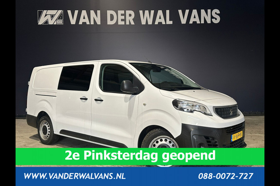 Peugeot Expert 2.0 BlueHDI 123pk L3H1 Dubbele Cabine Euro6 Airco | 2x zijdeur | 2500kg Trekhaak | 5-Zits Cruisecontrol, Parkeersensoren