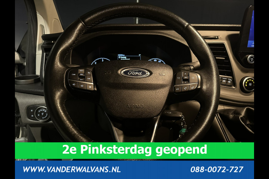 Ford Transit Custom 2.0 TDCI 130 pk L2H1 Euro6 Airco | Navigatie | LED | Cruisecontrol | Trekhaak Android Auto, Verwarmde voorruit, Parkeersensoren, Bijrijdersbank