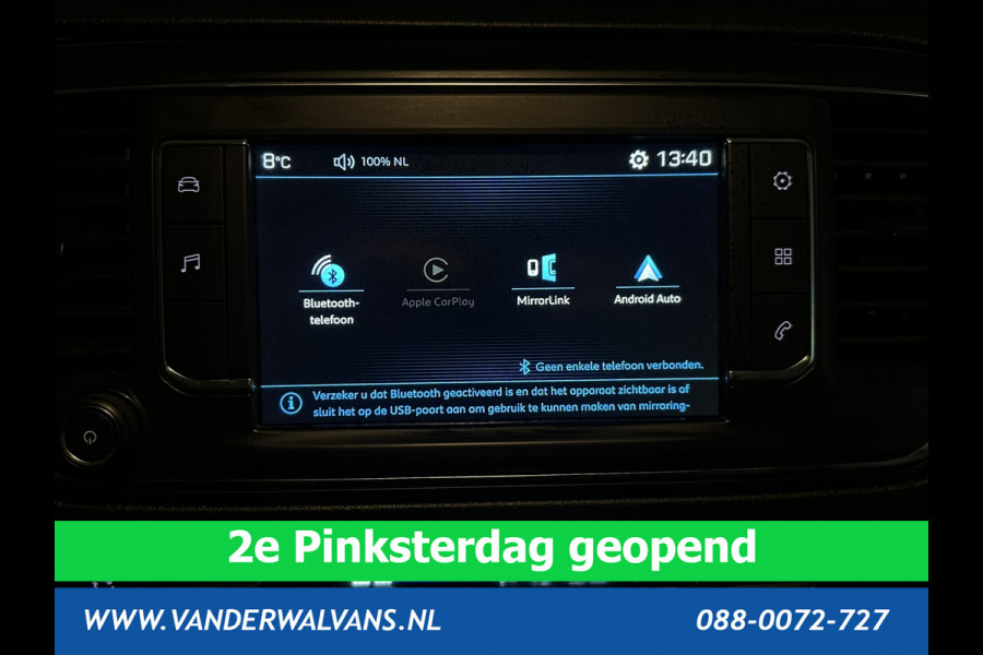 Peugeot Expert 1.6 BlueHDI Automaat L2H1 Euro6 Airco | 2x zijdeur | Trekhaak | Camera | Apple Carplay | Android Auto Cruisecontrol, Parkeersensoren, Stoelverwarming, Bijrijdersbank