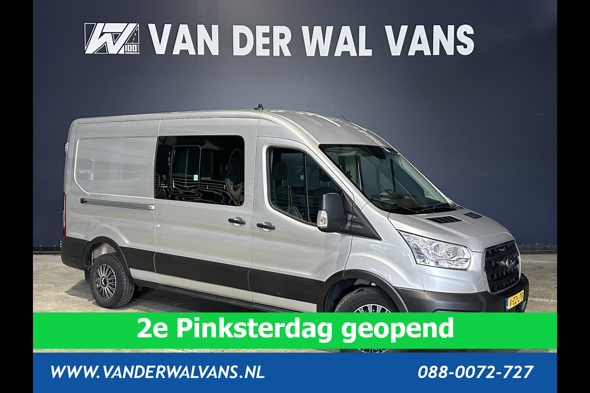 Ford Transit 2.0 TDCI 131pk L3H2 Dubbele Cabine Euro6 Airco | 6-Zits | 2500kg Trekhaak | Cruisecontrol Parkeersensoren, Verwarmde voorruit Ford Transit 2.0 TDCI 131pk L3H2 Dubbele Cabine Euro6 Airco | 6-Zits | 2500kg Trekhaak | Cruisecontrol Parkeersensoren, Verwarmde voorruit