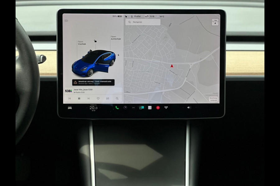 Tesla Model 3 Standard RWD Plus 60 kWh, 20 inch lmv, extra getint glas, panoramadak, leder 1e eigenaar, NL auto met nap