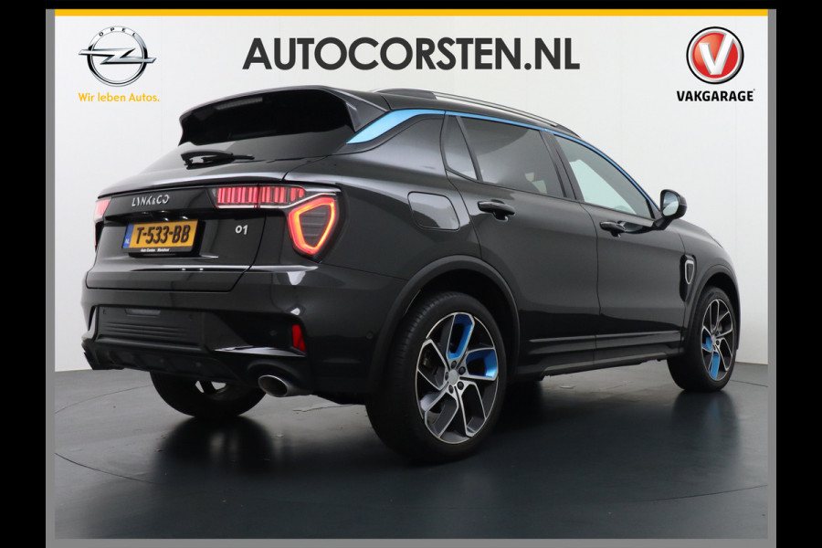 Lynk & Co 01 PHEV AUT-7 261pk Pano-Schuif-K-dak 20" 360°Camera Apple Carplay Android Auto Adaptive-Cr NaviPdc-a+v Ecc Keyless Led M-BuxPlug-I Elek.Memory.Stoel File assistent Dodehoek detector Elektrisch bedienbare achterklep Rijstrooksensor Wifi Verkeersbord detectie 425Nm koppel 3,6kw laadvermogen €44.882 Nieuwprijs 1e Eigenaar Origineel NLse auto!