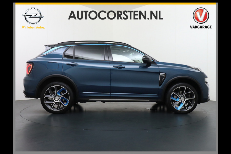 Lynk & Co 01 PHEV AUT-7 261pk Pano-Schuif-K-dak 20" 360°Camera Apple Carplay Android Auto Adaptive-Cr NaviPdc-a+v Ecc Keyless Led M-BuxPlug-I Elek.Memory.Stoel File assistent Dodehoek detector Elektrisch bedienbare achterklep Rijstrooksensor Wifi Verkeersbord detectie 425Nm koppel 3,6kw laadvermogen