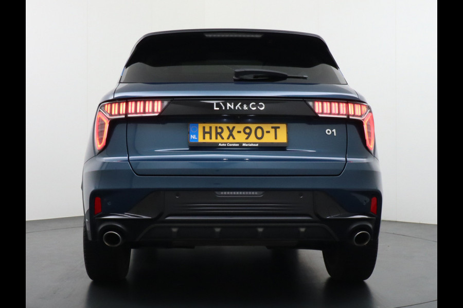 Lynk & Co 01 PHEV AUT-7 261pk Pano-Schuif-K-dak 20" 360°Camera Apple Carplay Android Auto Adaptive-Cr NaviPdc-a+v Ecc Keyless Led M-BuxPlug-I Elek.Memory.Stoel File assistent Dodehoek detector Elektrisch bedienbare achterklep Rijstrooksensor Wifi Verkeersbord detectie 425Nm koppel 3,6kw laadvermogen
