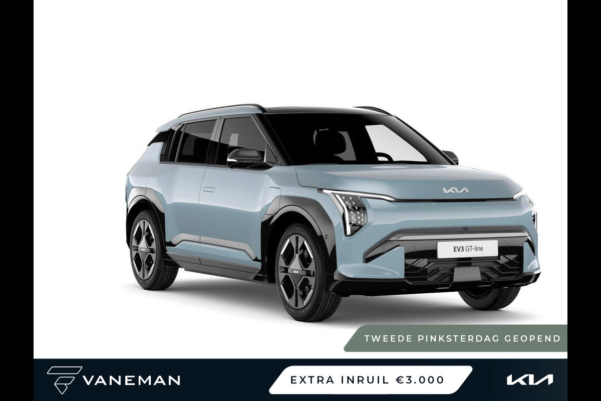Kia EV3 GT-Line 81.4 kWh | Achterbank verwarmd | Vegan lederen stoelbekleding ‘GT-Line’ Kia EV3 GT-Line 81.4 kWh | Achterbank verwarmd | Vegan lederen stoelbekleding ‘GT-Line’