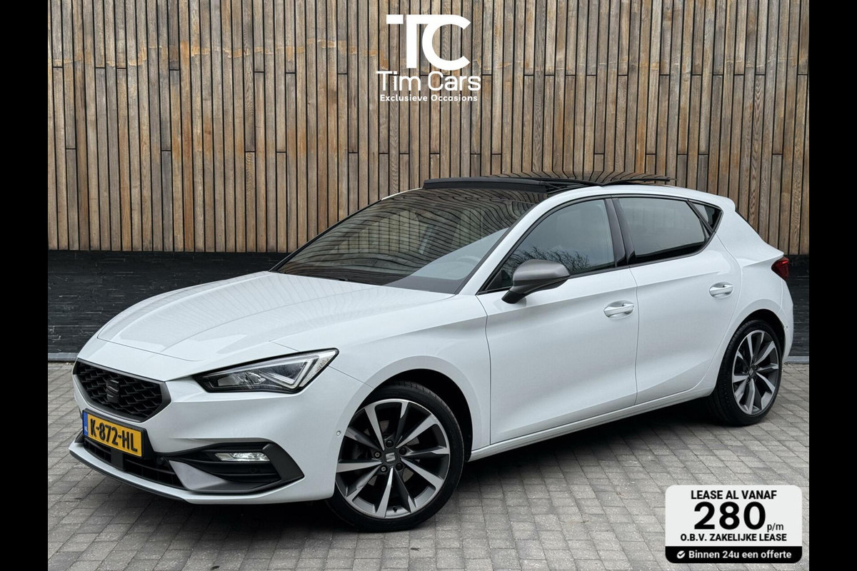 Seat Leon 1.5 eTSI FR Automaat | Panoramadak | Stoelverwarming | Achteruitrijcamera | LED verlichting | Stuurverwarming | Parkeersensoren Seat Leon 1.5 eTSI FR Automaat | Panoramadak | Stoelverwarming | Achteruitrijcamera | LED verlichting | Stuurverwarming | Parkeersensoren