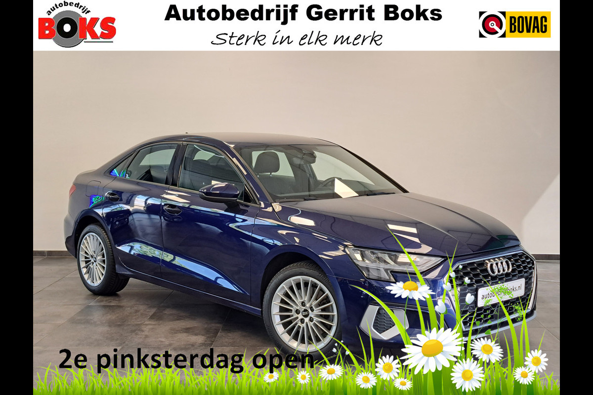 Audi A3 Limousine 30 TFSI Pro Line Navigatie Carplay Clima Cruise VCP 17"LM !! 2e Pinksterdag zijn wij geopend van 12.00 tot 17.00u !! Audi A3 Limousine 30 TFSI Pro Line Navigatie Carplay Clima Cruise VCP 17"LM !! 2e Pinksterdag zijn wij geopend van 12.00 tot 17.00u !!