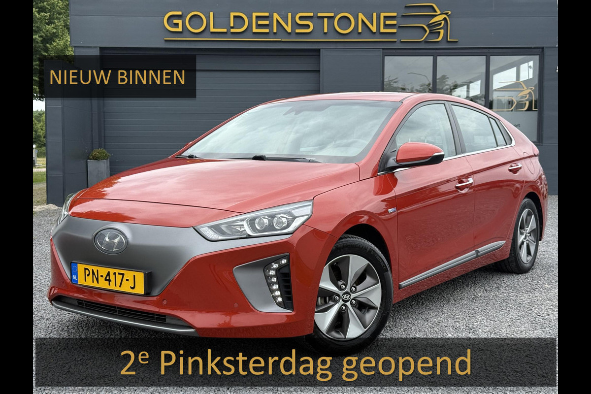 Hyundai IONIQ Premium EV Navi,Leder,Dodehoek,Schuifdak,Camera,Clima,Cruise,Stoelverwarming V+A,Stuurverwarming,Pdc V+A,Nieuwe Apk bij Aflevering Hyundai IONIQ Premium EV Navi,Leder,Dodehoek,Schuifdak,Camera,Clima,Cruise,Stoelverwarming V+A,Stuurverwarming,Pdc V+A,Nieuwe Apk bij Aflevering