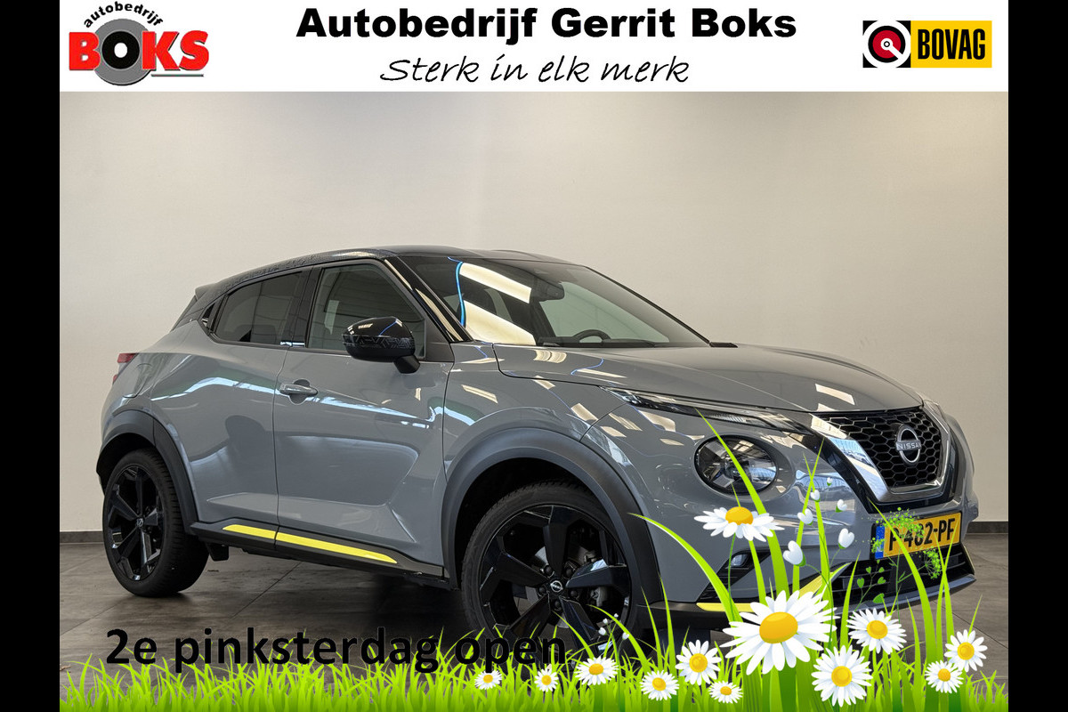 Nissan Juke 1.0 DIG-T Kiiro Navigatie Cruise Control Stoelverwarming 19LMV !! 2e Pinksterdag zijn wij geopend van 12.00 tot 17.00u !! Nissan Juke 1.0 DIG-T Kiiro Navigatie Cruise Control Stoelverwarming 19LMV !! 2e Pinksterdag zijn wij geopend van 12.00 tot 17.00u !!