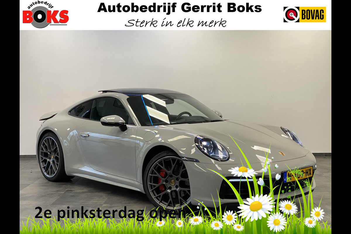 Porsche 911 3.0 Carrera 4S Sport chrono Bose Dealer onderhouden Kreide Grau Panoramadak ACC 450PK! !! 2e Pinksterdag zijn wij geopend van 12.00 tot 17.00u !!