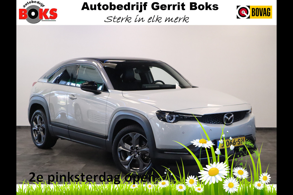 Mazda MX-30 e-SkyActiv 145 First Edition 36 kWh Navigatie Halfleder interieur 18 lmv lane ass. !! 2e Pinksterdag zijn wij geopend van 12.00 tot 17.00u !! Mazda MX-30 e-SkyActiv 145 First Edition 36 kWh Navigatie Halfleder interieur 18 lmv lane ass. !! 2e Pinksterdag zijn wij geopend van 12.00 tot 17.00u !!