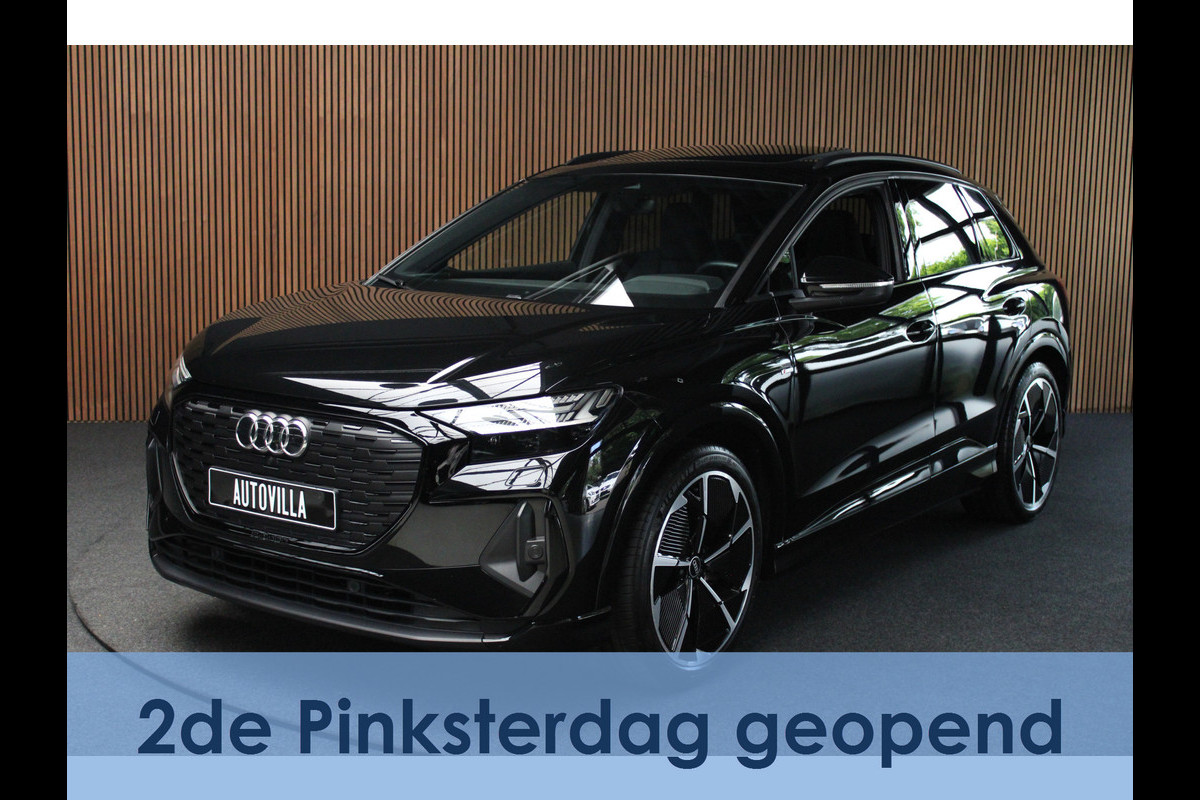 Audi Q4 e-tron 40 S-line Competition 77 kWh Panodak Leer ACC Camera Navi LM velgen PDC Waterpomp Elektr. achterklep Trekhaak BTW auto Audi Q4 e-tron 40 S-line Competition 77 kWh Panodak Leer ACC Camera Navi LM velgen PDC Waterpomp Elektr. achterklep Trekhaak BTW auto