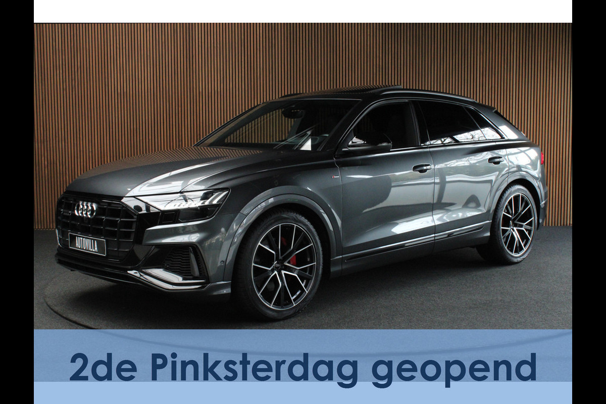 Audi Q8 55 TFSI quattro S-line 360° HUD B&O Panodak ACC 22'' LM velgen Memory Climate voor en achter PDC Audi Q8 55 TFSI quattro S-line 360° HUD B&O Panodak ACC 22'' LM velgen Memory Climate voor en achter PDC
