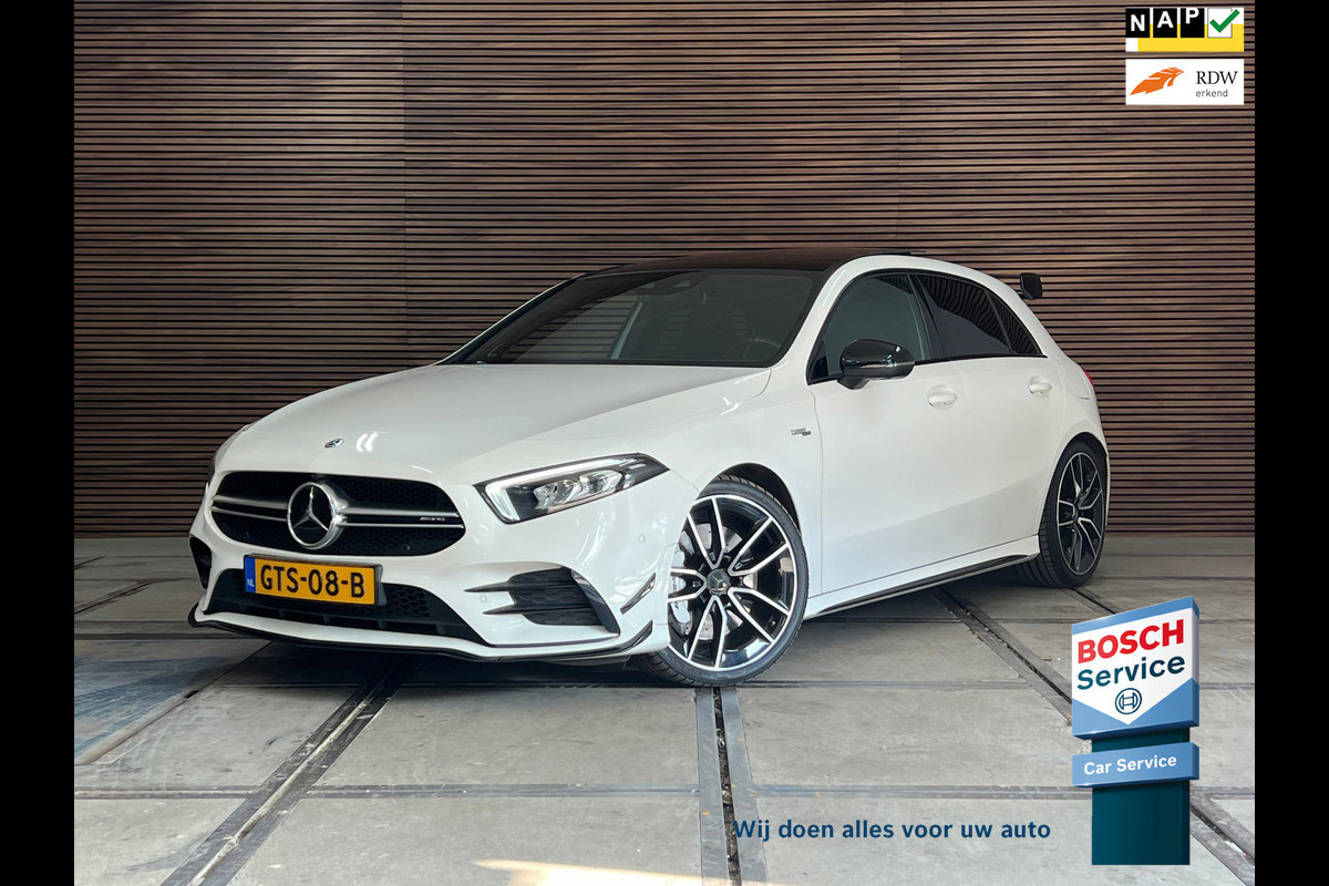 Mercedes-Benz A-Klasse AMG 35 4MATIC Night | FULL Option | Aero Pack | Performance Seats | Pano | Burmester | 360 Camera | Ambient Mercedes-Benz A-Klasse AMG 35 4MATIC Night | FULL Option | Aero Pack | Performance Seats | Pano | Burmester | 360 Camera | Ambient