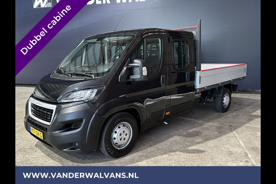 Peugeot Boxer 2.2 Blue HDi 140 pk Pick up Dubbele cabine open laadbak Euro6 Airco | 7-Zits | Bluetooth telefoonvoorbereiding