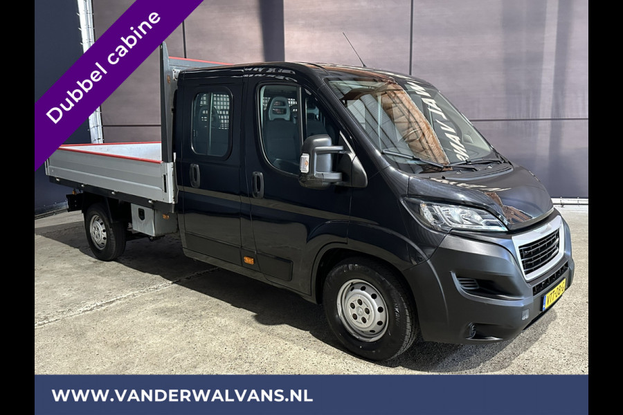 Peugeot Boxer 2.2 Blue HDi 140 pk Pick up Dubbele cabine open laadbak Euro6 Airco | 7-Zits | Bluetooth telefoonvoorbereiding