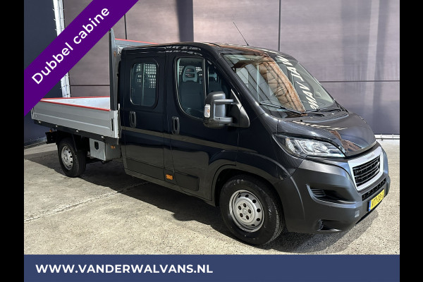 Peugeot Boxer 2.2 Blue HDi 140 pk Pick up Dubbele cabine open laadbak Euro6 Airco | 7-Zits | Bluetooth telefoonvoorbereiding