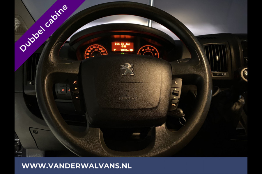 Peugeot Boxer 2.2 Blue HDi 140 pk Pick up Dubbele cabine open laadbak Euro6 Airco | 7-Zits | Bluetooth telefoonvoorbereiding
