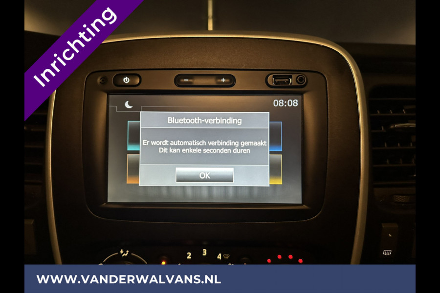 Renault Trafic 1.6 dCi L1H1 inrichting Euro6 Airco | Navigatie | Cruisecontrol | Trekhaak Parkeersensoren, Bijrijdersbank