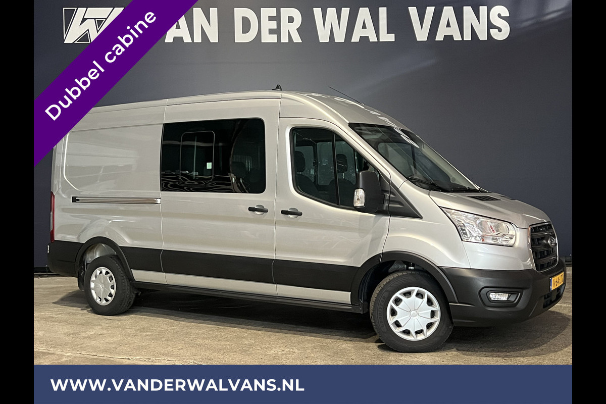 Ford Transit 2.0 TDCI 131pk L3H2 Dubbele Cabine Euro6 Airco | 6-Zits | LED | 2500kg Trekhaak | Cruisecontrol Verwarmde voorruit, Parkeersensoren
