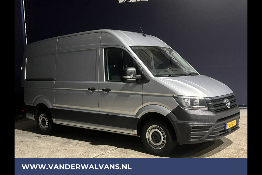 Volkswagen Crafter 2.0 TDI 140 pk L3H3 L2H2 Euro6 Airco | Navigatie | Apple Carplay | Cruisecontrol Android Auto, Bijrijdersbank, 3000kg trekvermogen, zilver