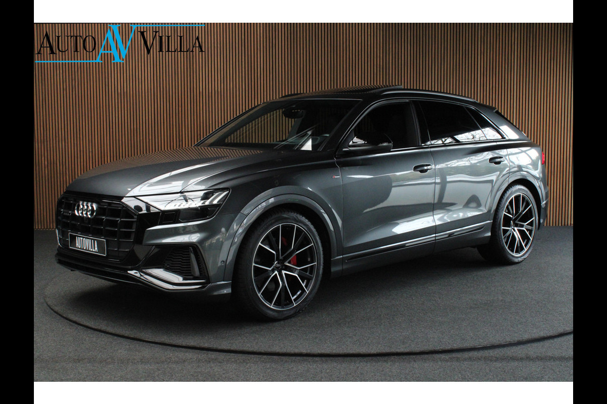 Audi Q8 55 TFSI quattro S-line 360° HUD B&O Panodak ACC 22'' LM velgen Memory Climate voor en achter PDC Audi Q8 55 TFSI quattro S-line 360° HUD B&O Panodak ACC 22'' LM velgen Memory Climate voor en achter PDC