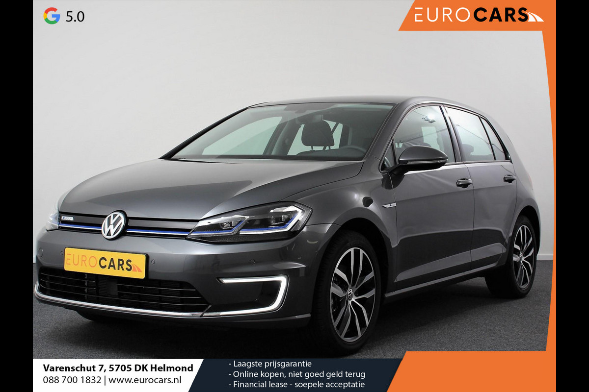 Volkswagen e-Golf | Navigatie | Climate control | Virtual cockpit | Parkeersensoren V+A | DAB+ | Adaptive Cruise Control | 17"Lichtmetalen velgen Volkswagen e-Golf | Navigatie | Climate control | Virtual cockpit | Parkeersensoren V+A | DAB+ | Adaptive Cruise Control | 17"Lichtmetalen velgen