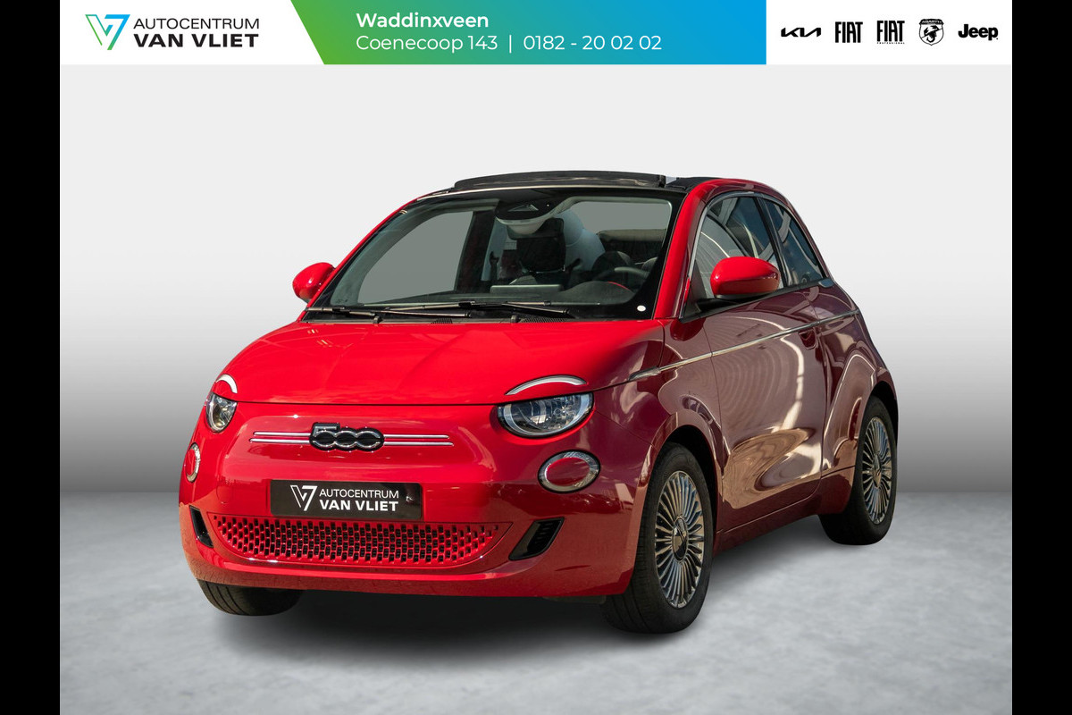 Fiat 500E 42 kWh Cabrio | Clima | Camera | Carplay | Cruise | Uit voorraad leverbaar Fiat 500E 42 kWh Cabrio | Clima | Camera | Carplay | Cruise | Uit voorraad leverbaar