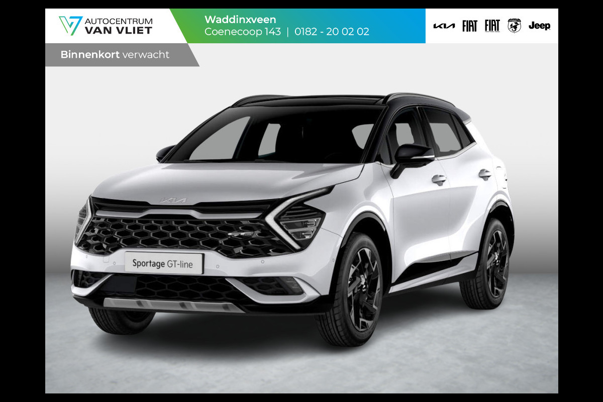 Kia Sportage 1.6 T-GDi Plug-in Hybrid AWD GT-PlusLine | Levering Sep | CarPlay | Stoelkoeling | Stoel-/stuurverwarming | Schuif-/kanteldak | PDC | LED | Navi | Camera | 19'' Kia Sportage 1.6 T-GDi Plug-in Hybrid AWD GT-PlusLine | Levering Sep | CarPlay | Stoelkoeling | Stoel-/stuurverwarming | Schuif-/kanteldak | PDC | LED | Navi | Camera | 19''