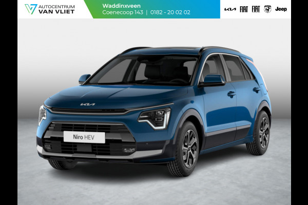 Kia Niro 1.6 GDi Hybrid DynamicPlusLine Privatelease vanaf € 494,00|Snelle Levering | LED | Clima | Navi | Carplay | Stoel&Stuur Verwarming | Schuif-/Kanteldak | Head-up display