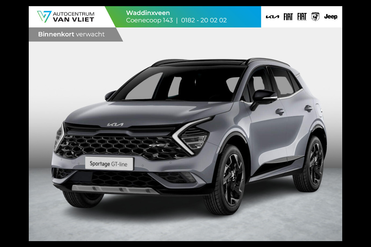Kia Sportage 1.6 T-GDi Plug-in Hybrid AWD GT-PlusLine | Levering Mei | CarPlay | Stoelkoeling | Stoel-/stuurverwarming | Schuif-/kanteldak | PDC | LED | Navi | Camera | 19'' Kia Sportage 1.6 T-GDi Plug-in Hybrid AWD GT-PlusLine | Levering Mei | CarPlay | Stoelkoeling | Stoel-/stuurverwarming | Schuif-/kanteldak | PDC | LED | Navi | Camera | 19''
